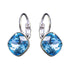 Auskarai "Apakintas Spindesys IV (Akvamarino Mėlyna)" su Swarovski™ kristalais
